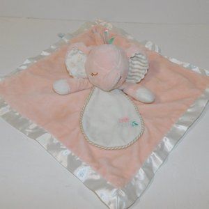 Douglas Baby Pink Elephant Lil Snuggler Plush Satin Trim Security Blanket Lovey